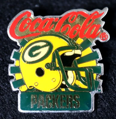 Prendedor de solapa de casco de Coca-Cola Coca-Cola de colección de los Green Bay Packers de la NFL Foto 1 de 3