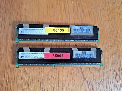 HP / MICRON - RAM ECC DDR3-1333 8 Go PC3-10600R (Lot de 2 x 4Go soit 8Go) - Photo 1/2