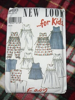 Simplicity New Look For Kids 6493 Sewing Pattern Size A (4-9) New Uncut - Image 1 of 3
