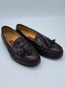 Cole Haan Loafers City Men's Size 9 D Oxblood Leather Tassel 3507 Dress Shoes - Picture 1 of 10