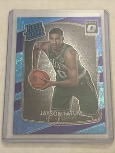 2017-18 Donruss Optic Purple Fast Break Prizm #198 Jayson Tatum RC Rookie /155