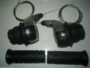 Shimano Cycle / Bike Revoshift 21 speed Twist Gear Shifters 7 + 3 optional grips - Picture 1 of 3