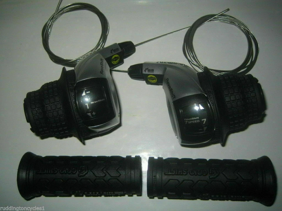 Shimano Cycle / Bike Revoshift 21 speed Twist Gear Shifters 7 + 3 optional grips - Image 1 of 1