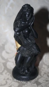 Vintage HAWAIIAN HULA DANCER by HIP Island Products with BLACK LAVA 5.5" Tall - Picture 1 of 7