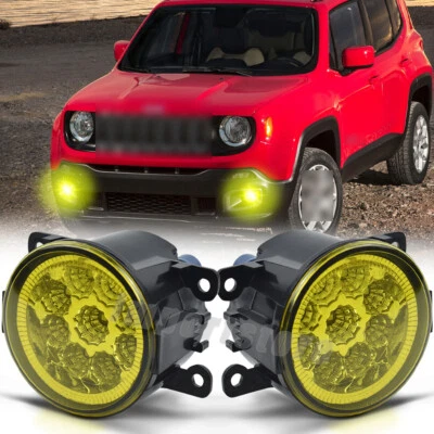 Luces antiniebla amarillas para parachoques delantero 2 piezas luces de conducción para Jeep Renegade 2015-2018 Foto 1 de 4