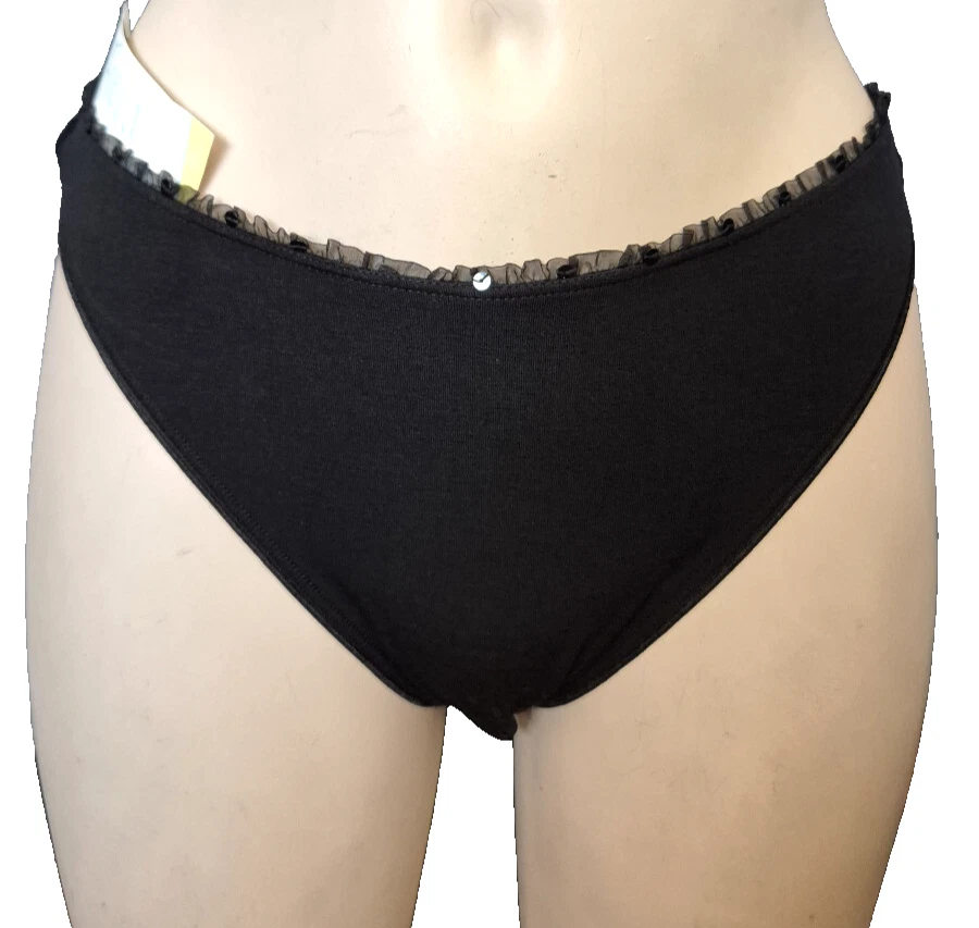 Freya AA4276  String Tanga Gr.40 M Thong Stretch mit Rüsche in Schwarz - Bild 1 von 3