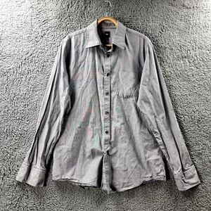 GAP Mens Casual Shirt Size M Grey Long Sleeve Collared Button-Up Cotton - Picture 1 of 14