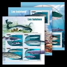 Whales MNH Stamps 2022 Niger M/S + 2 S/S