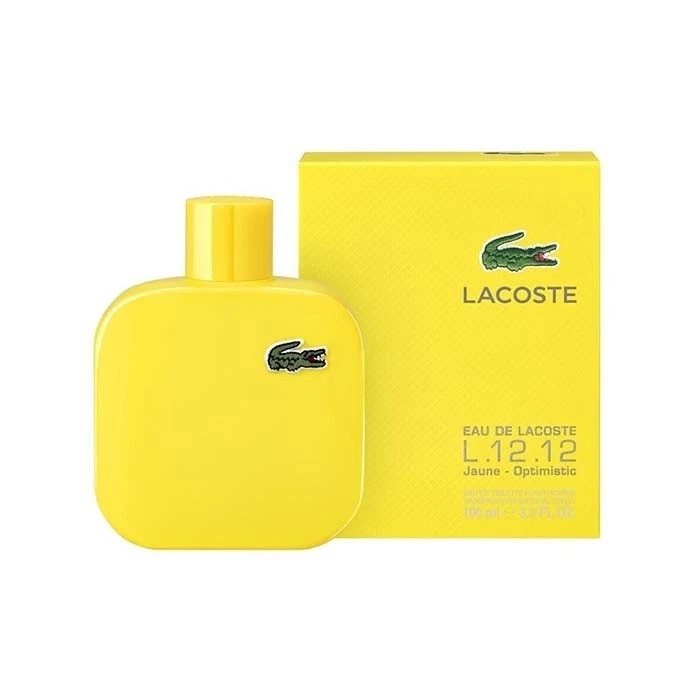MEN LACOSTE L.12.12 JAUNE OPTIMISTIC Men Cologne 3.3oz / 3.4 OZ EDT New in Box - Image 1 of 1