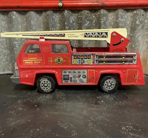 TONKA FIRETRUCK 1970’s Vintage Tin Model Toy Truck 50cm - Picture 1 of 6