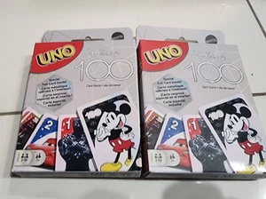 DISNEY UNO CARDS NEW. 2 PACKS 2023 PRINT. BOXES IN MINT CONDITION, NEVER OPENED - Picture 1 of 9