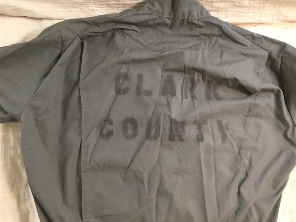 Clark County Jail Coveralls 1 PIECE Zipper Jumper Las Vegas Nevada Workwear - Image 1 of 4