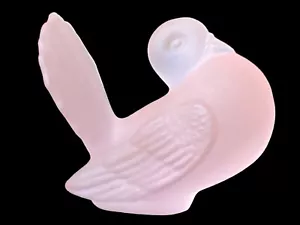 Westmoreland Rosa Niebla Vidrio Esmerilado Puchero Paloma Pájaro Estatuilla Pavo Satinado - Imagen 1 de 12