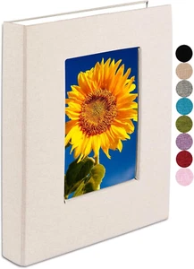 GPIRAL Fotoalbum 8x10 - 64 Fotos für 8x10, Klarsichtseiten, Leineneinband mit Front - Bild 1 von 12