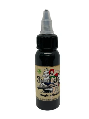 (899€/L)SAILOR JERRY MAGIC SCHWARZ 30ml INKgrafiX® TATTOO FARBE BLACK REACH DE