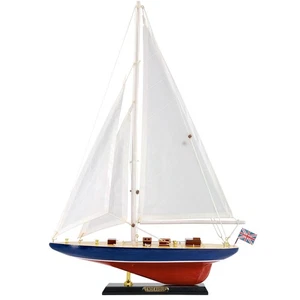 Holz Segelboot Dekor Segelboot Yacht Modell 19" Endeavour Enterprise Scale... - Bild 1 von 6