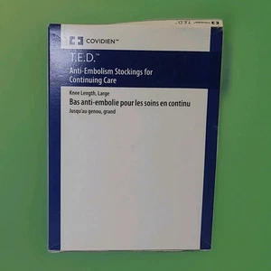 1-Covidien,T.E.D. Anti- Embolism Stockings Continuing Care, Knee Length, Large, - Picture 1 of 3