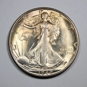 * 1940-S * GEM BU MS WALKING LIBERTY HALF-DOLLAR - Bild 1 von 2