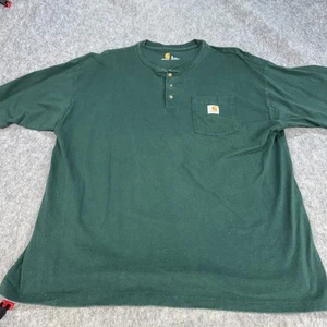 Camisa Carhartt Para Hombre XL Cuarto Botón Manga Corta Calce Relajado - Talla XL Verde azulado - Imagen 1 de 9