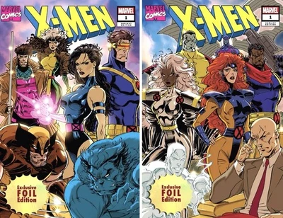 FOIL 2 Pack ~ X-Men #1 (1991) MEGACON 2025 Kaare Andrews Exclusive Variant Set - Image 1 of 4
