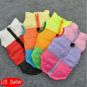 Pet Dog Cat Coat Zip Jacket Supplies Clothes Winter Warm Clothing Puppy Costume - Foto 1 di 18