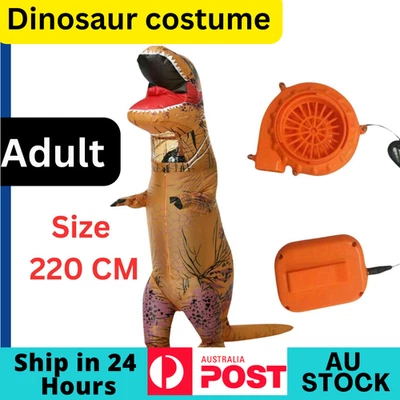 T-Rex Blow Inflatable Dinosaur Costume Adult Jurassic World Park Trex AU STOCK - image 1 of 4