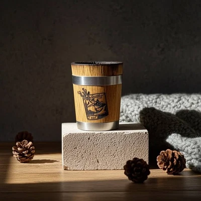 Handmade White Oak Whiskey Cup, Charred Oak Cup, Whiskey Enthusiast Gift, Unique - Image 1 of 4