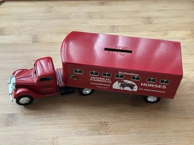 ERTL Anheuser-Busch Budweiser 1941 Tractor Trailer Clydesdales Bank Diecast - Image 1 of 4