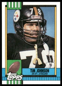 1990 Topps #176 Tim Johnson Pittsburgh Steelers Football Karte - Bild 1 von 2