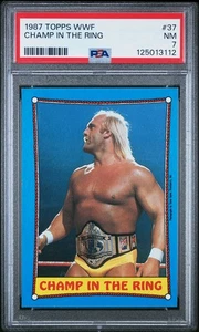1987 TOPPS WWF HULK HOGAN CHAMP IN THE RING #37 WRESTLING CARD PSA 7 NM LOW POP - Bild 1 von 4