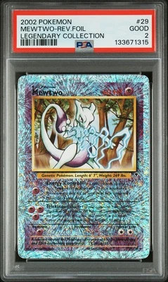 2002 POKEMON LEGENDARY COLLECTION #29 MEWTWO-REVERSE FOIL PSA 2 - Image 1 of 2