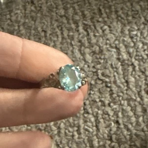 925 Sterling Silver Blue Topaz Ring Size 6 Sz 6 Vintage Jewelry 3.23 G - Picture 1 of 9