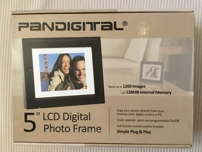 Pandigital 5" LCD Digital Photo Frame 128MB Internal Memory NIB - Image 1 of 3