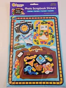 VTG Sandylion Large Sticker Sheet Photo Scrapbook Travel Suitcase Camera 1997 - Picture 1 of 3