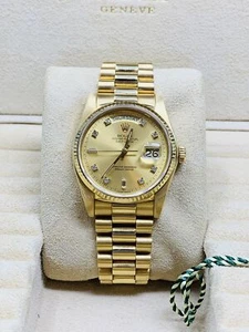 Rolex Day Date President Factory Champagne Diamond Dial Ref 18038 - Picture 1 of 12
