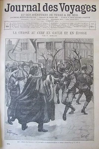 JOURNAL DES VOYAGES N° 864 de 1894 LA CHASSE AUX CERF EN GAULE ET  EN ECOSSE  - Picture 1 of 1