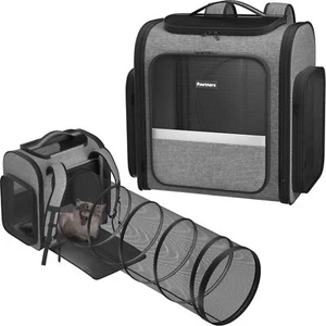 Cat Carrier Backpacks: Expandable+Cat+Backpack with Breathable Mesh, Pet Carr... - Picture 1 of 9