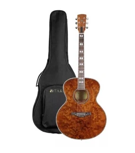 Antique Jumbo Body Acoustic Guitar Quilted Maple body Maple Neck Natural - Picture 1 of 11