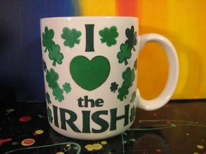 I Love The Irish Heart & Shamrock Coffee Mug by Enesco - House of Ireland - Picture 1 of 4