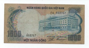 VIETNAM SOUTH 1000 DONG 1972 PICK 34 LOOK SCANS - Picture 1 of 2