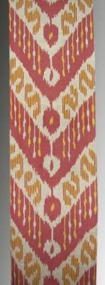11 Yard HAND MADE UZBEK Natural 100% COTTON IKAT FABRIC # 5671 - Image 1 of 4