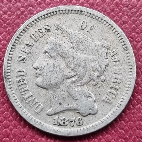 1876 Three Cent Nickel 3c Better Grade #53894 Cover