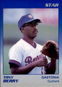 1989 Gastonia Rangers Star #3 Tony Berry Tupelo Mississippi MS NM Baseball Card