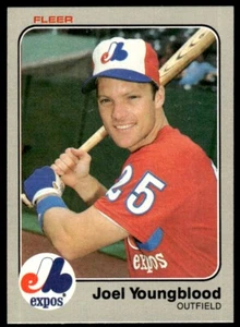 1983 Fleer Joel Youngblood Montreal Expos #301 - Picture 1 of 2