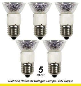 5 x 50W JDR Halogen Dichroic Reflector Light Globes Bulbs Lamps E27 Screw 240V - Picture 1 of 5