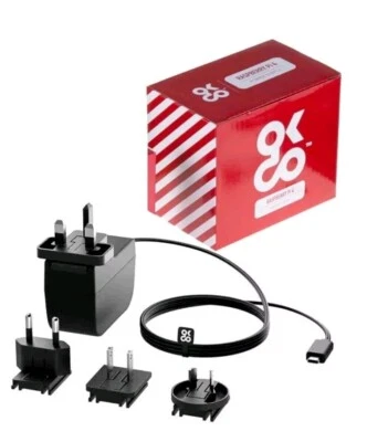 OKdo Raspberry Pi 4 Universal Power Supply 3A USB-C – Black Travel Plug Power