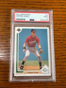 1991 Upper Deck Chipper Jones PSA 9 RC Rookie Atlanta Braves HOF - Picture 1 of 2
