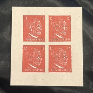 Hoja de recuerdo bloque de falsificación de Alemania nazi Tercer Reich Segunda Guerra Mundial Segunda Guerra Mundial - Imagen 1 de 2
