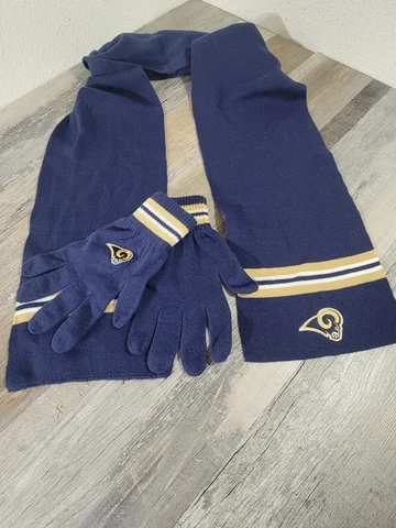 los angeles rams Scarf and gloves winter set adult medium in size Cover