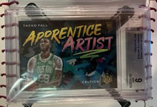 2019-20 Panini Court Kings Tacko Fall Apprentice Artist RC Celtics #18 BGS 9